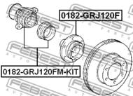 0182-GRJ120FM-KIT - Łożysko koła -piasta FEBEST /przód/ TOYOTA LAND CRUISER PRADO 120 02-09