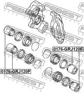 0176-GRJ120F - Tłoczek hamulcowy FEBEST /przód/ TOYOTA LAND CRUISER PRADO 120 02-09