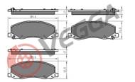 VE33351 - Klocki hamulcowe VEGGA /+CZ/ /+ZESTAW MONTAŻOWY/ (odp.GDB1781) GM INSIGNIA 08/18
