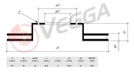 VE31508 - Tarcza hamulcowa VEGGA (odp.DF4808) /przód/ 273X26 TOYOTA AURIS 07-/COROLLA 06-