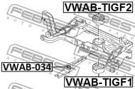 VWAB-034 - Poduszka silnika FEBEST /tył/ /wkład/ VAG A3 03-13