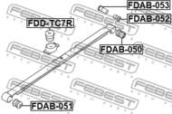 FDAB-050 - Tuleja resora FEBEST /tył tylna/ FORD TRANSIT CONNECT 02-13