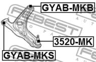 3520-MK - Sworzeń wahacza FEBEST /przód dolny/ GEELY MK/MK CROSS 06-14
