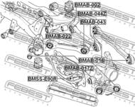 BMSS-E90R - Poduszka amortyzatora FEBEST /tył/ BMW 3 E90/E91 04-12