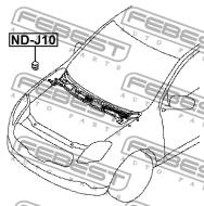 ND-J10 - Odbój maski FEBEST NISSAN QASHQAI 06-13