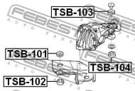 TSB-104 - Poduszka dyferencjału FEBEST TOYOTA CAMI 99-05