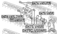 0477C-V55WR - Jarzmo zacisku FEBEST /tył/ MITSUBISHI PAJERO 91-04