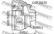 1910-F10 - Przegub nap.FEBEST /zew./ BMW 5 F10/F11/F18 09-