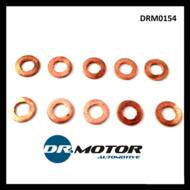 DRM0154 - Podkładka wtryskiwacza DR.MOTOR /zestaw 10szt/ FIAT/FORD/MAZDA/OPEL/SAAB/VOLVO/VAG/PSA