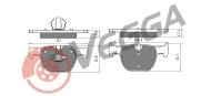 VE33467 - Klocki hamulcowe VEGGA /tył/ (odp.GDB1937) BMW 3 F30 11-/4 F32/F82 13-