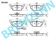 BR1005 - Klocki hamulcowe BREMZENN VOLKSWAGEN GOLF IV/AUDI A3/ SEAT TOLEDO LEON