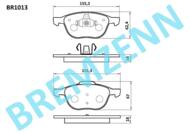 BR1013 - Klocki hamulcowe BREMZENN (odp.GDB1583) FORD FOCUS II