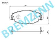 BR1014 - Klocki hamulcowe BREMZENN (odp.GDB1434) FORD MONDEO 00-