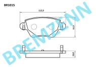 BR1015 - Klocki hamulcowe BREMZENN (odp.GDB1525) FORD MONDEO -04