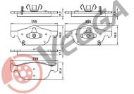 VE33492 - Klocki hamulcowe VEGGA (odp.GDB3600) HONDA CIVIC IX 12-/CIVIC X 15-