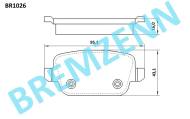 BR1026 - Klocki hamulcowe BREMZENN (odp.GDB1732) FORD GALAXY 06-/MONDEO 07-