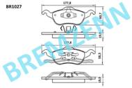 BR1027 - Klocki hamulcowe BREMZENN (odp.GDB1358) FORD FOCUS 98-