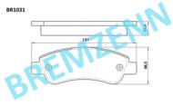 BR1031 - Klocki hamulcowe BREMZENN /tył/ (odp.GDB1682) PSA JUMPER/BOXER 06-/FIAT DUCATO 06-