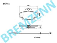 BR1032 - Klocki hamulcowe BREMZENN (odp.GDB1465) RENAULT CLIO II 98-