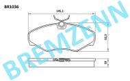 BR1036 - Klocki hamulcowe BREMZENN (odp.GDB1478) RENAULT TRAFIC 01-