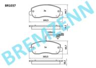 BR1037 - Klocki hamulcowe BREMZENN (odp.GDB1910) GM MOVANO 10-/NISSAN NV400 11-