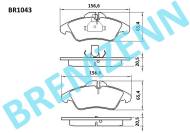 BR1043 - Klocki hamulcowe BREMZENN (odp.GDB1220) DB SPRINTER/VAG LT 96-/00-