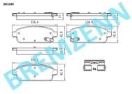 BR1049 - Klocki hamulcowe BREMZENN /tył/ /zestaw/ (odp.GDB1844) GM ASTRA J 09-/CHEVROLET CRUZE 09-