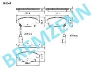 BR1048 - Klocki hamulcowe BREMZENN /tył/ (odp.GDB1725) FORD TRANSIT 06-/FORD TOURNEO 06-