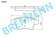 BR1055 - Klocki hamulcowe BREMZENN /tył/ (odp.GDB1692) PSA C4 GRAND PICASSO 06-/C4 PICASSO 07-