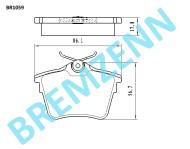 BR1059 - Klocki hamulcowe BREMZENN /tył/ (odp.GDB1596) PSA 407 04-