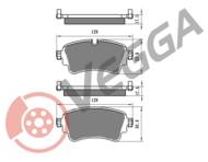 VE33501 - Klocki hamulcowe VEGGA /tył/ (odp.GDB2132) VAG A4 15-/TOUAREG 17-