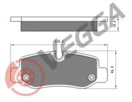 VE33504 - Klocki hamulcowe VEGGA /tył/ (odp.GDB2102) DB V 14-/VITO 14-