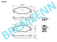 BR1050 - Klocki hamulcowe BREMZENN (odp.GDB1500) PSA 206 98-