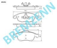 BR1051 - Klocki hamulcowe BREMZENN (odp.GDB1690) PSA C4 09-/PARTNER 08-