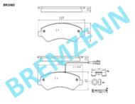 BR1060 - Klocki hamulcowe BREMZENN (odp.GDB1703) PSA/FIAT BOXER/JUMPER/DUCATO 06-