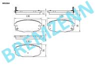 BR1064 - Klocki hamulcowe BREMZENN (odp.GDB3450) KIA CEE'D 06-/HYUNDAI I30 07-