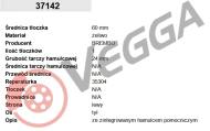 VE37142 - Zacisk hamulcowy VEGGA /tył L/ (odp.BHS1491E) IVECO DAILY 06-
