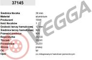 VE37145 - Zacisk hamulcowy VEGGA /tył P/ (odp.BHN822E) PSA C5 08-/407 04-