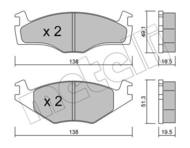 22-0045-1 MET - Klocki hamulcowe METELLI (gr.19mm/GDB454)