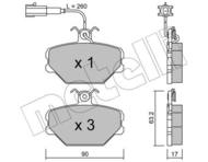 22-0059-0 MET - Klocki hamulcowe METELLI (odp.GDB833/GDB852) FIAT TIPO/TEMPRA 88-93/POLONEZ LUCAS