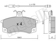 22-0062-1 MET - Klocki hamulcowe METELLI (odp.GDB1446)