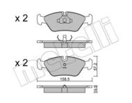 22-0091-0 MET - Klocki hamulcowe METELLI (odp.GDB298 (BMW E28)
