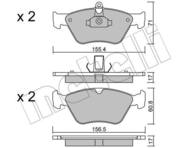 22-0128-0 MET - Klocki hamulcowe METELLI (odp.GDB1166) OPEL OMEGA B