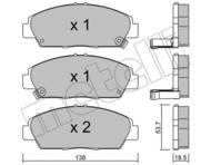 22-0172-0 MET - Klocki hamulcowe METELLI /+CZ/ (odp.GDB1180/GDB1061) HONDA/ROVER