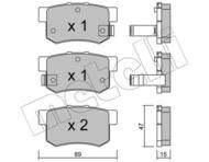 22-0173-0 MET - Klocki hamulcowe METELLI (odp.GDB1923) HONDA RSX/FIAT SEDICI/ACCORD/CIVIC/CRV/FRV