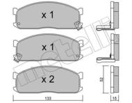 22-0232-1 MET - Klocki hamulcowe METELLI (odp.GDB737) MAZDA E2000/E2200 86-99