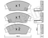 22-0236-1 MET - Klocki hamulcowe METELLI (odp.GDB763) HONDA CIVIC 87-91