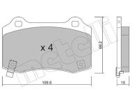 22-0251-6 MET - Klocki hamulcowe METELLI /tył/ (odp.6002446) CADILLAC/CHEVROLET/CHRYSLER/DODGE/JEEP/TESLA