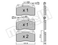 22-0288-4 MET - Klocki hamulcowe METELLI /+CZ/ gr.16mm (odp.GDB1603) ALFA ROMEO 156/GT