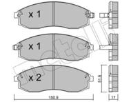 22-0306-0 MET - Klocki hamulcowe METELLI (odp.GDB3124) NISSAN MAXIMA QX 94-00